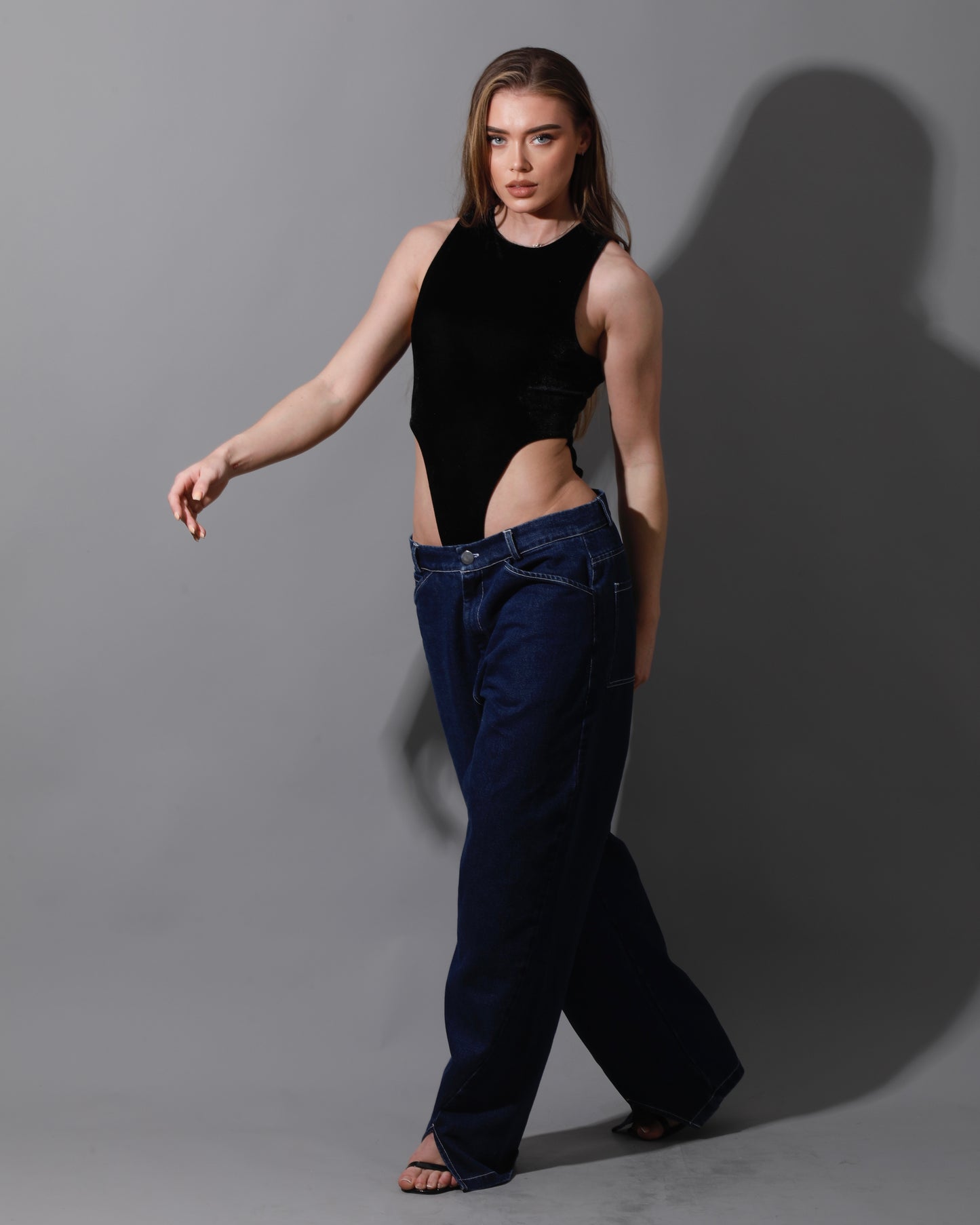 Velvet Body Suit - Black