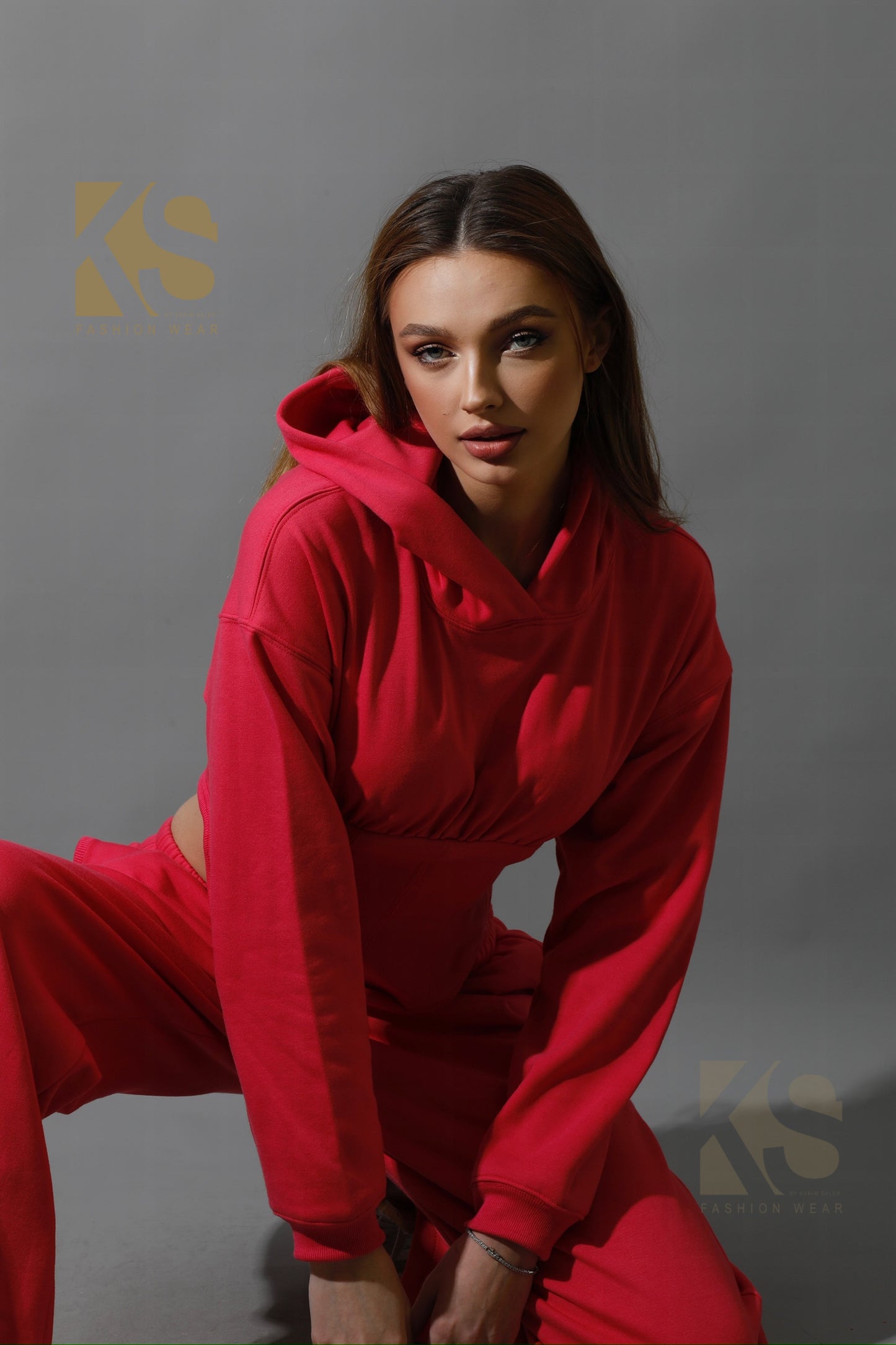 Corset Hoodie Set - Barbie Pink