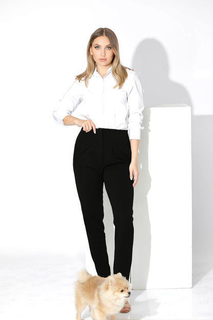 High Waist Trousers - Black