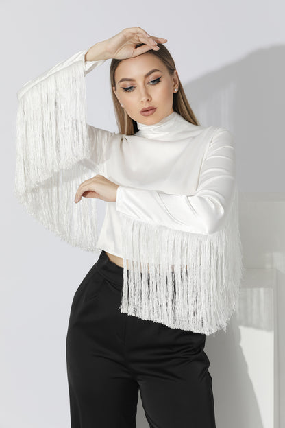 Fringed Blouse - White