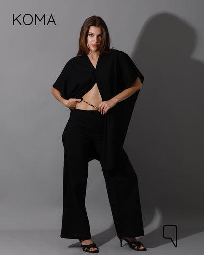Piera Butterfly Co-Ord - Black