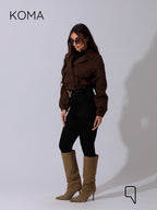 Salima Puffy Jacket - Brown