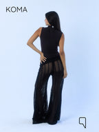 Paula Flare knitted Pants - Black