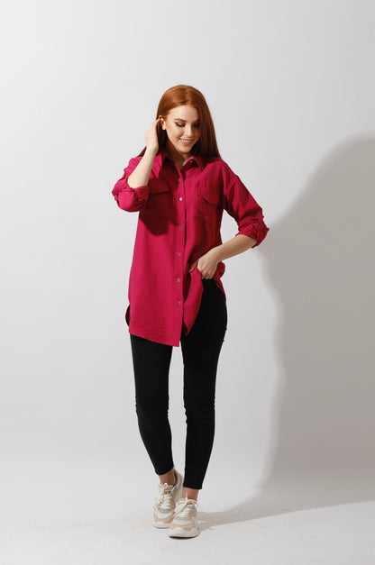 Shirt ‏with Two Pockets - Orchid Purple