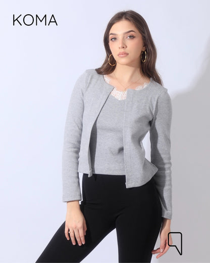 Arlette Twin Lase Top - Gray