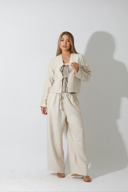 Co-Ord Short Cardigan - Beige