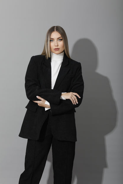 Tailored Oversized Suits - Black Velvet