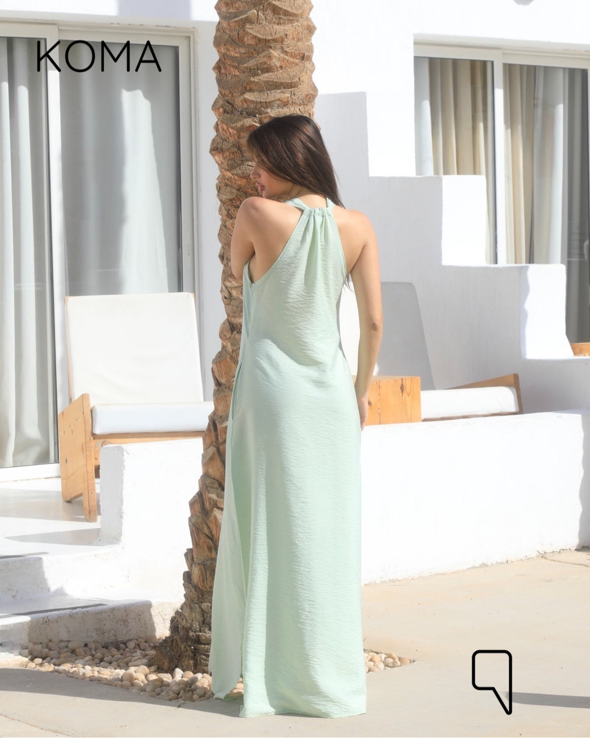 Paulina V Neck Maxi Dress - Mint