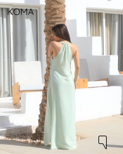 Paulina V Neck Maxi Dress - Mint