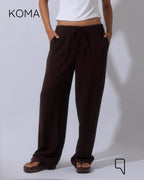 Elsie Lose Fit Trousers - Brown