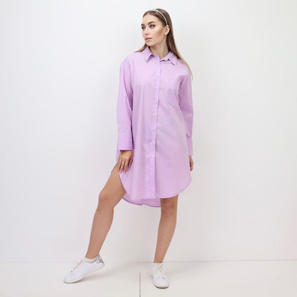 Oversized Shirt Dress - Lavender