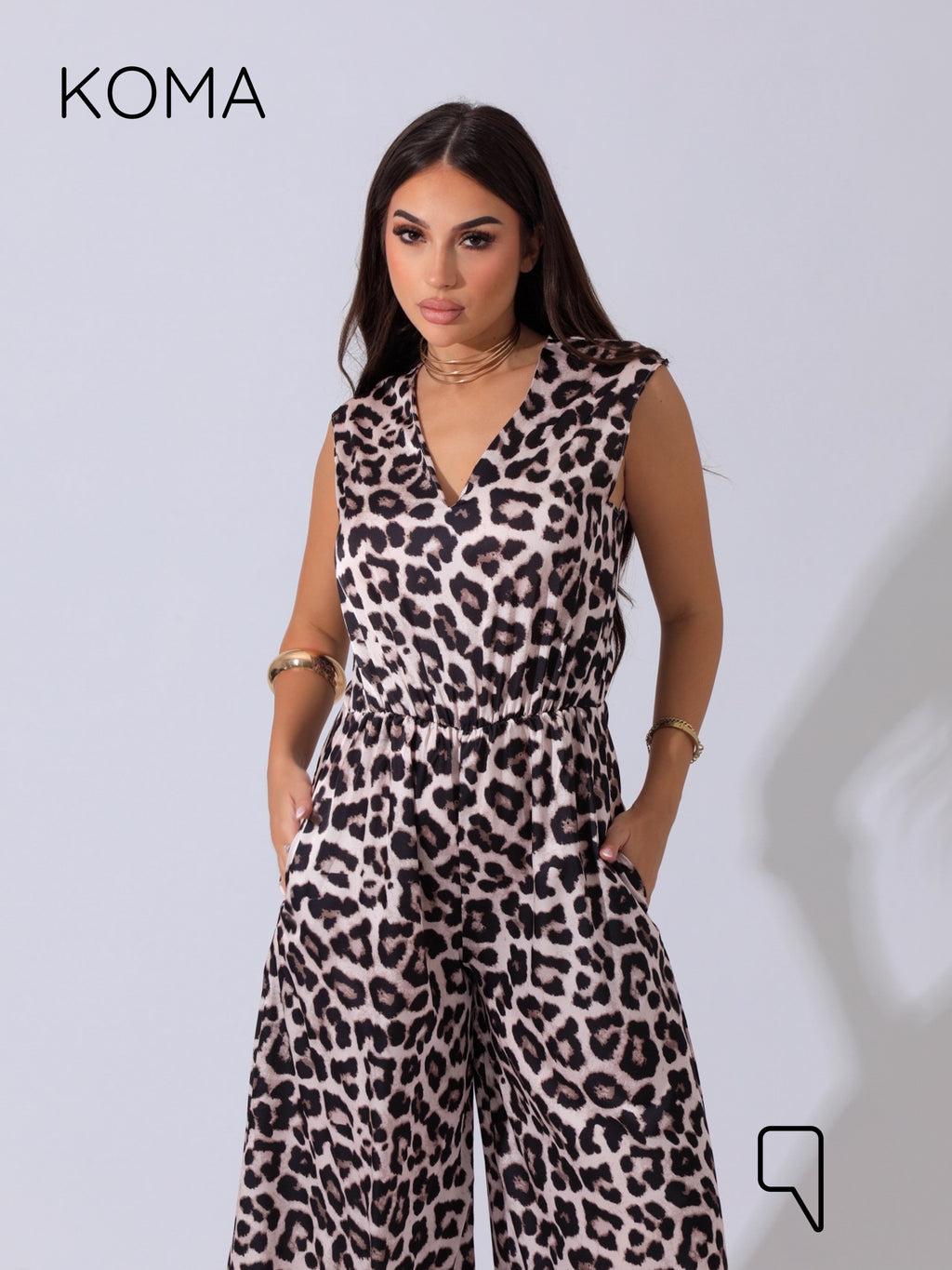 Dahlia Flared Floral Jumpsuit - Multicolored Tiger