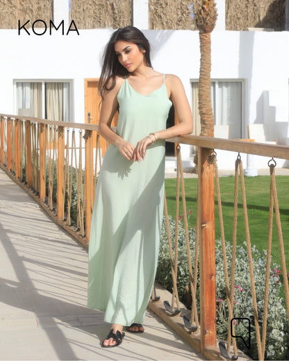 Noella Backless Maxi Dress - Mint