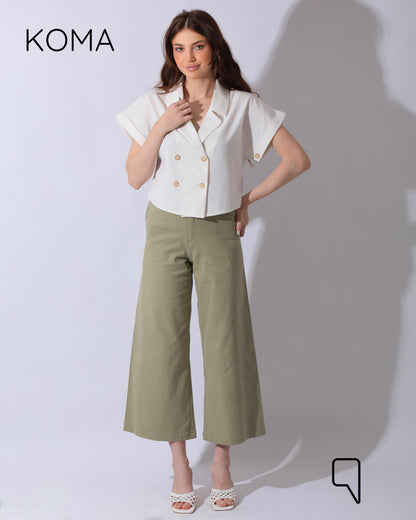 Mira Crossover Short Shirt - White