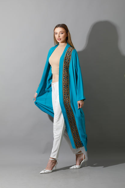 Long CBH Kaftan - Turquoise