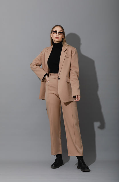 Tailored Oversized Suits - Beige