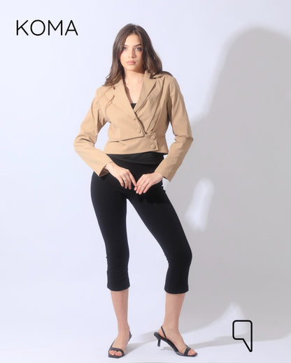 Catherine Fitted Trench Jacket - Beige
