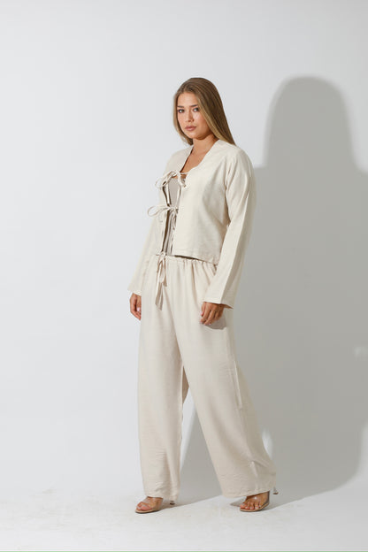 Co-Ord Short Cardigan - Beige