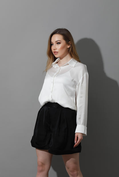 Satin Blouse - White