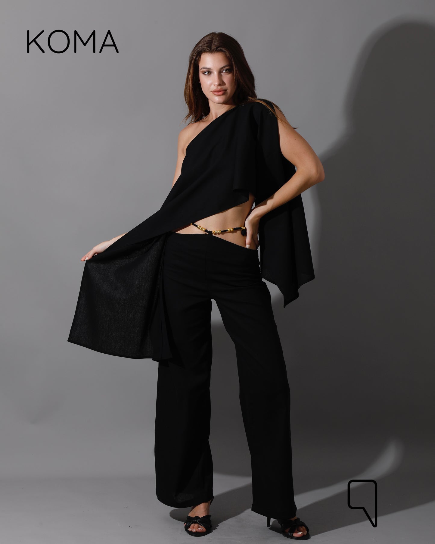 Piera Butterfly Co-Ord - Black