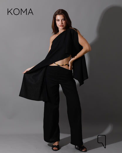 Piera Butterfly Co-Ord - Black