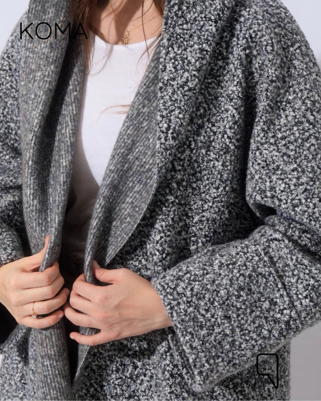 Arlette Hoodie Coat - Gray