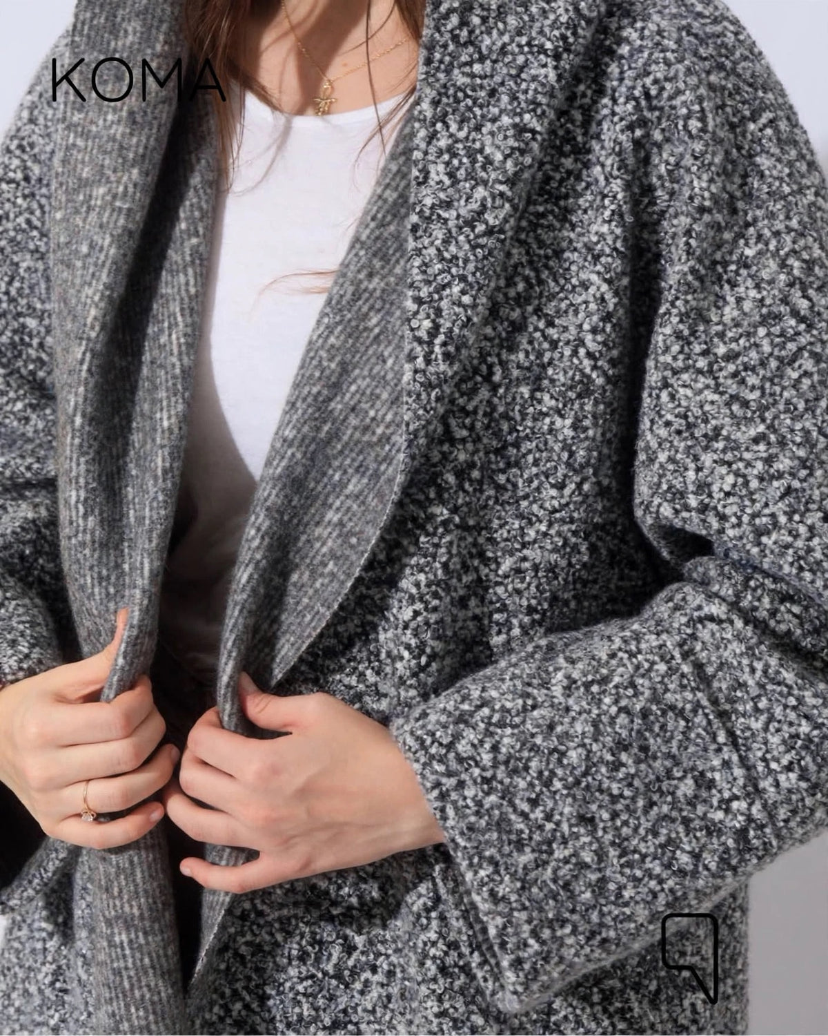 Arlette Hoodie Coat - Gray