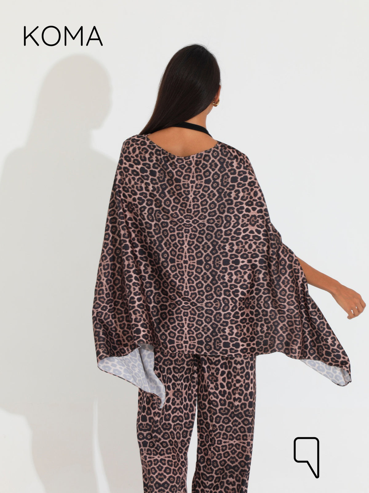 Celeste Satin Butterfly Blouse - Multicolored Tiger