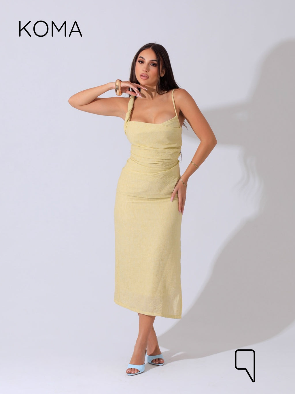 Krysel Midi Dress - Yellow