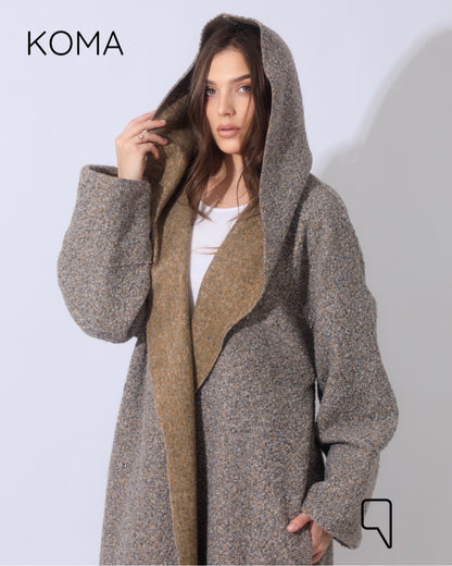 Arlette Hoodie Coat - Beige
