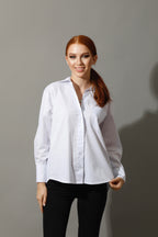 Back Slit Shirt - White