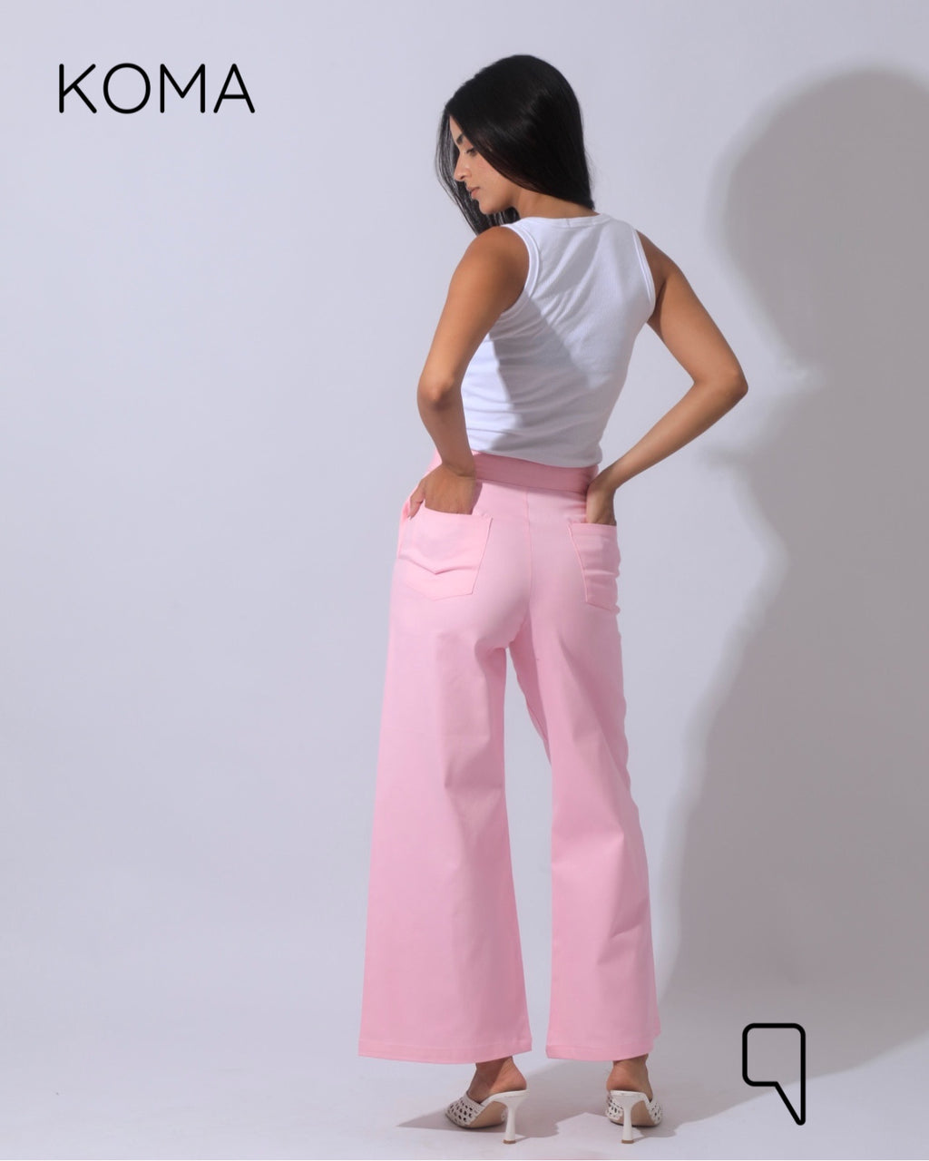 Maddelena Mini Flare Trousers - Pink