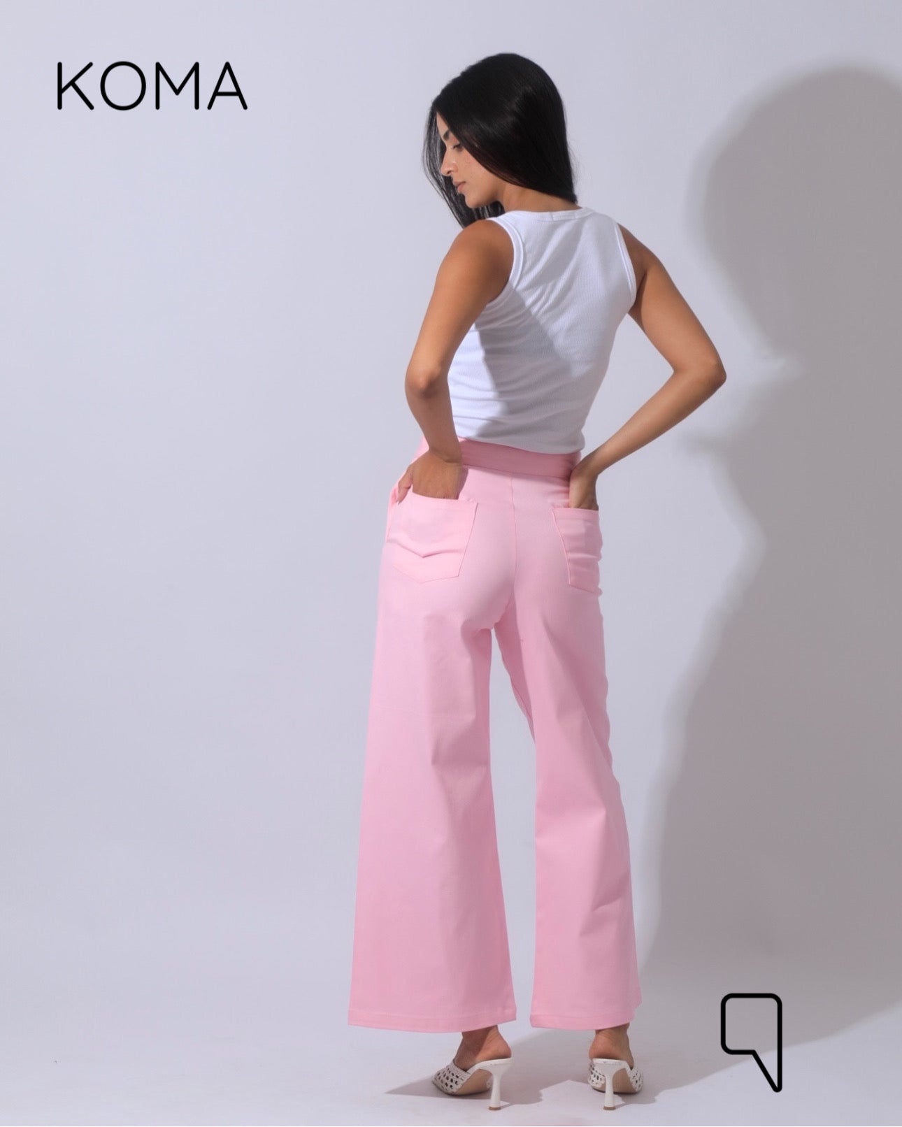 Maddelena Mini Flare Trousers - Pink