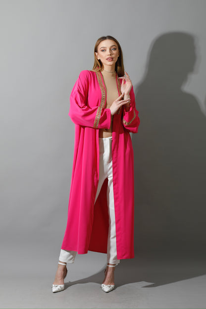 Long CBH Kaftan - Barbie Pink