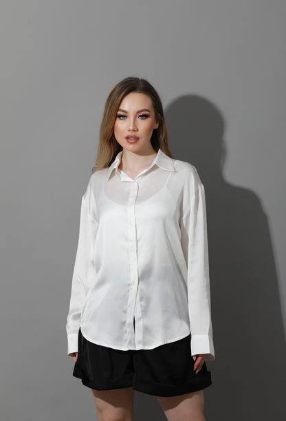 Satin Blouse - White