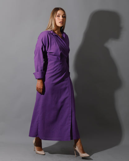 Wrapped Maxi Dress - Purple