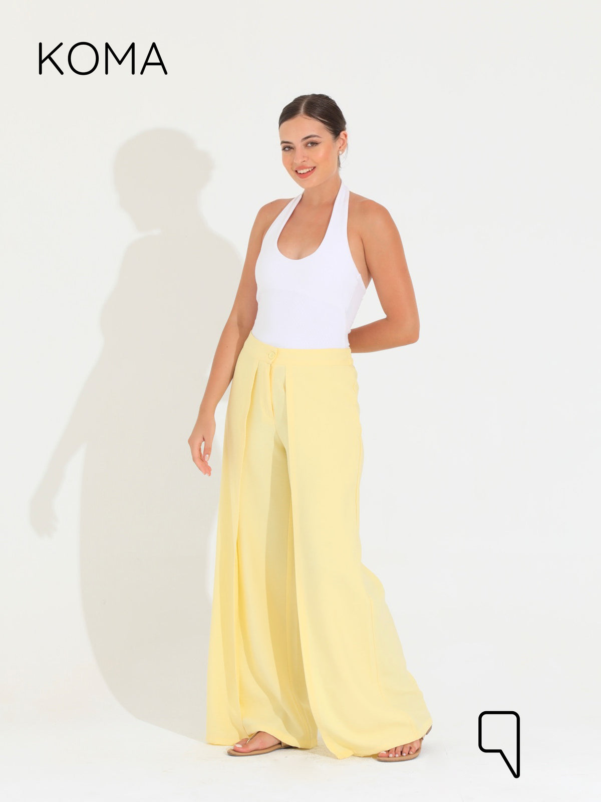 Kendra Double Layer Trousers - Yellow