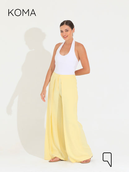 Kendra Double Layer Trousers - Yellow