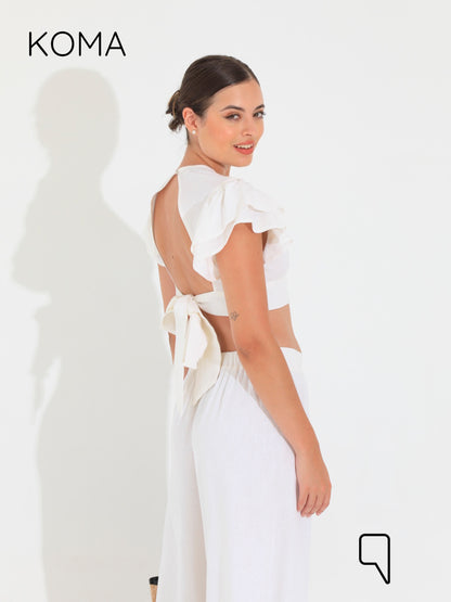 Mais cropped Poliro  - White