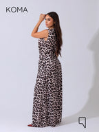 Dahlia Flared Floral Jumpsuit - Multicolored Tiger