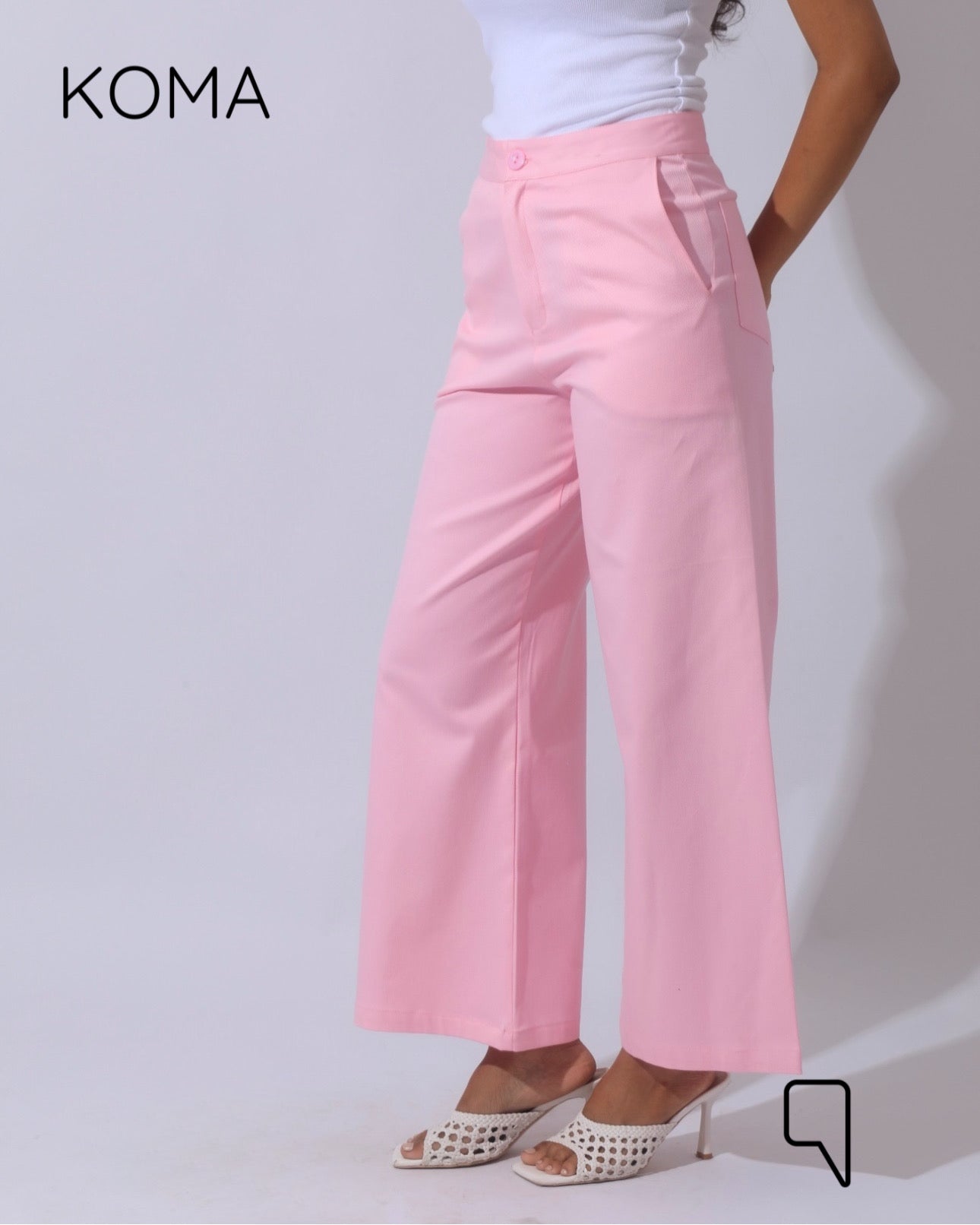 Maddelena Mini Flare Trousers - Pink