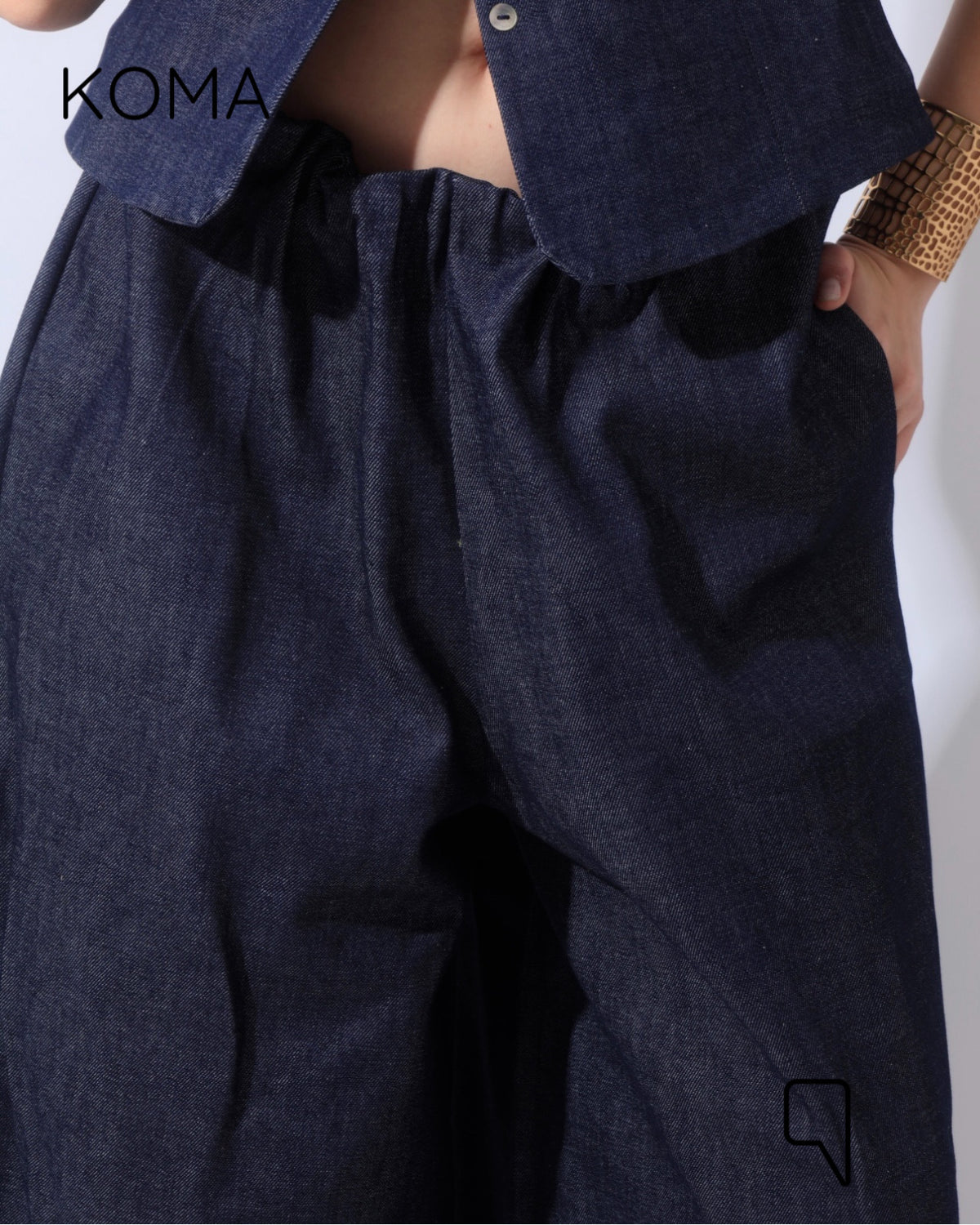 Violet Culottes Jeans Trousers - Navy