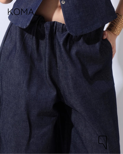 Violet Culottes Jeans Trousers - Navy