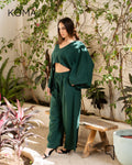 Anabella Asymmetric Cape - Green