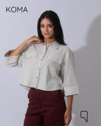 Paloma Striped Blend Shirt - Olive