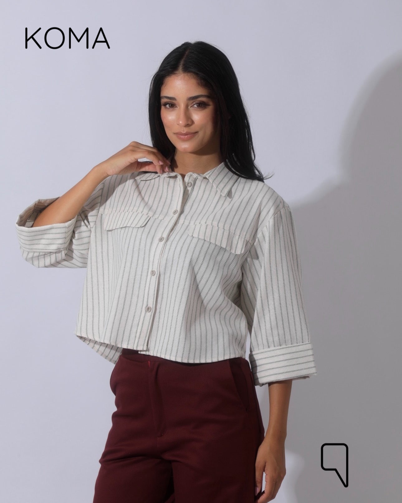 Paloma Striped Blend Shirt - Olive