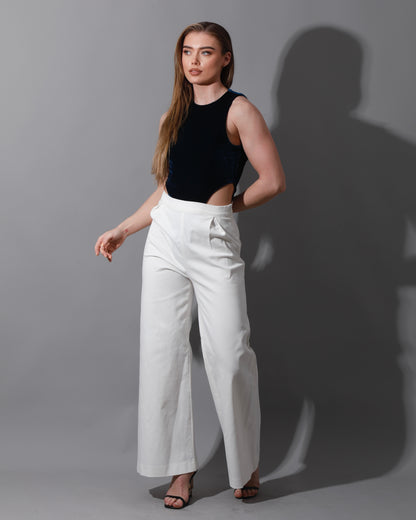 Velvet Body Suit - Navy