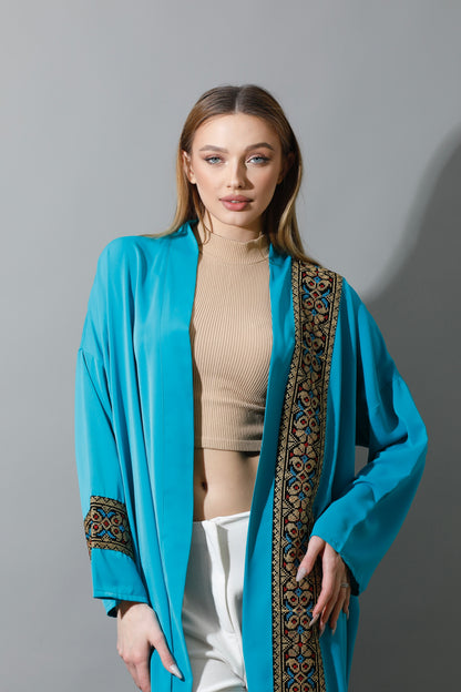 Long CBH Kaftan - Turquoise