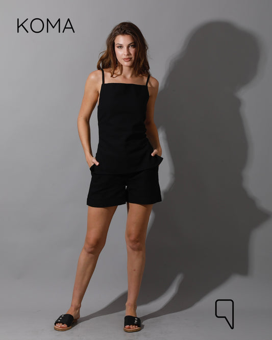 Liana Cress Short Co-Ord - Black