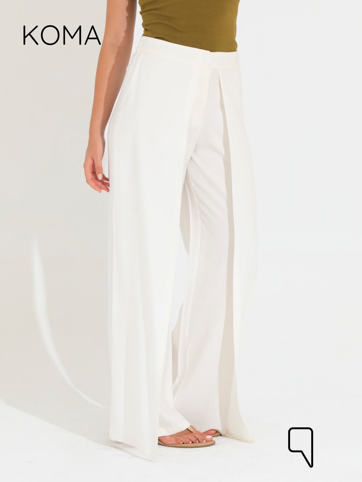 Kendra Double Layer Trousers - White